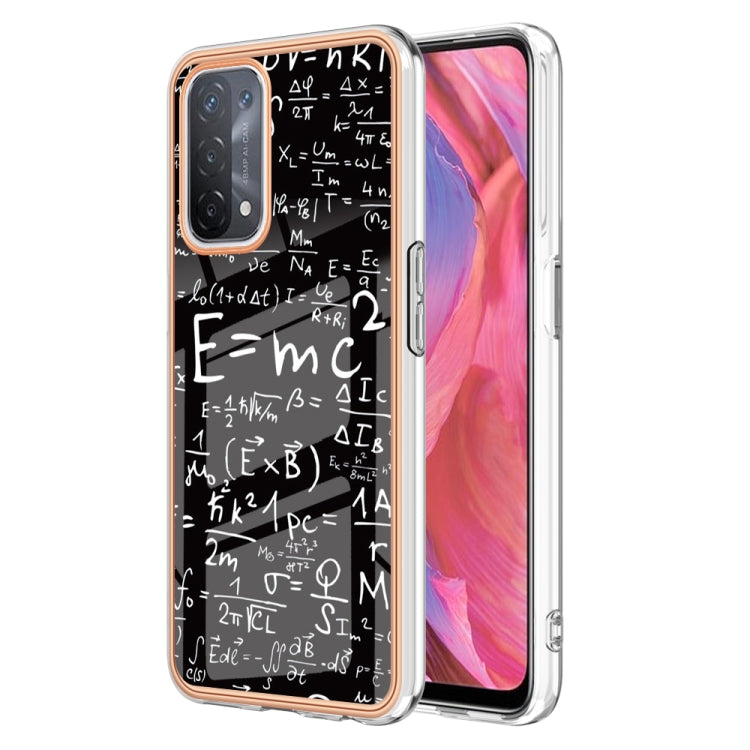 For OPPO A74 / A93 5G / A54 5G / A93s 5G Electroplating Marble Dual-side IMD Phone Case(Equation) - OPPO Cases by PMC TechLife | Online Shopping South Africa | PMC TechLife | Buy Now Pay Later Mobicred
