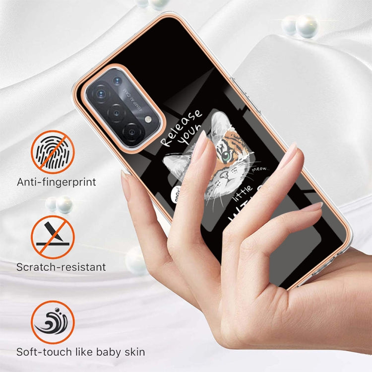 For OPPO A74 / A93 5G / A54 5G / A93s 5G Electroplating Marble Dual-side IMD Phone Case(Natural Growth) - OPPO Cases by PMC TechLife | Online Shopping South Africa | PMC TechLife | Buy Now Pay Later Mobicred
