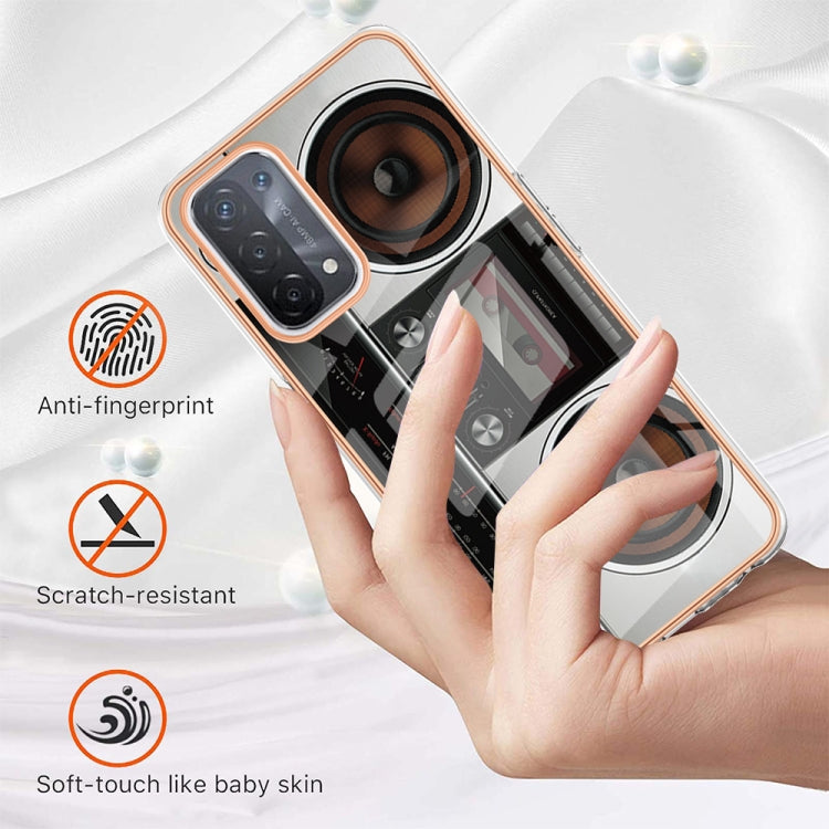 For OPPO A74 / A93 5G / A54 5G / A93s 5G Electroplating Marble Dual-side IMD Phone Case(Retro Radio) - OPPO Cases by PMC TechLife | Online Shopping South Africa | PMC TechLife | Buy Now Pay Later Mobicred