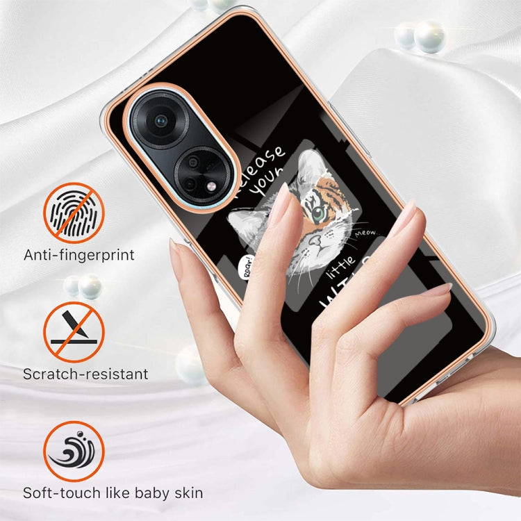 For OPPO A98 Electroplating Marble Dual-side IMD Phone Case(Natural Growth) - OPPO Cases by PMC TechLife | Online Shopping South Africa | PMC TechLife | Buy Now Pay Later Mobicred