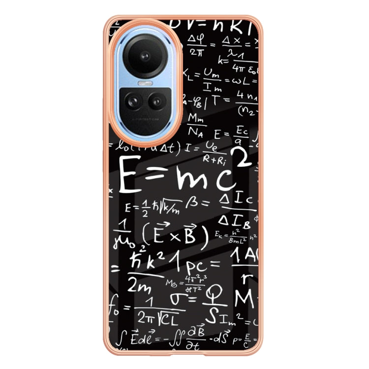 For OPPO Reno10 5G Global Electroplating Marble Dual-side IMD Phone Case(Equation) - OPPO Cases by PMC TechLife | Online Shopping South Africa | PMC TechLife | Buy Now Pay Later Mobicred