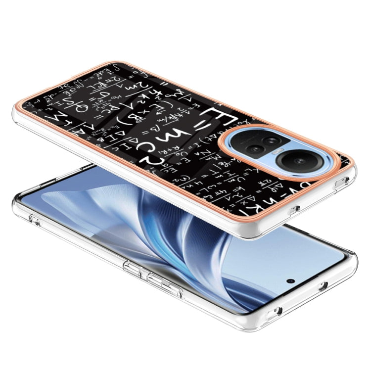 For OPPO Reno10 5G Global Electroplating Marble Dual-side IMD Phone Case(Equation) - OPPO Cases by PMC TechLife | Online Shopping South Africa | PMC TechLife | Buy Now Pay Later Mobicred