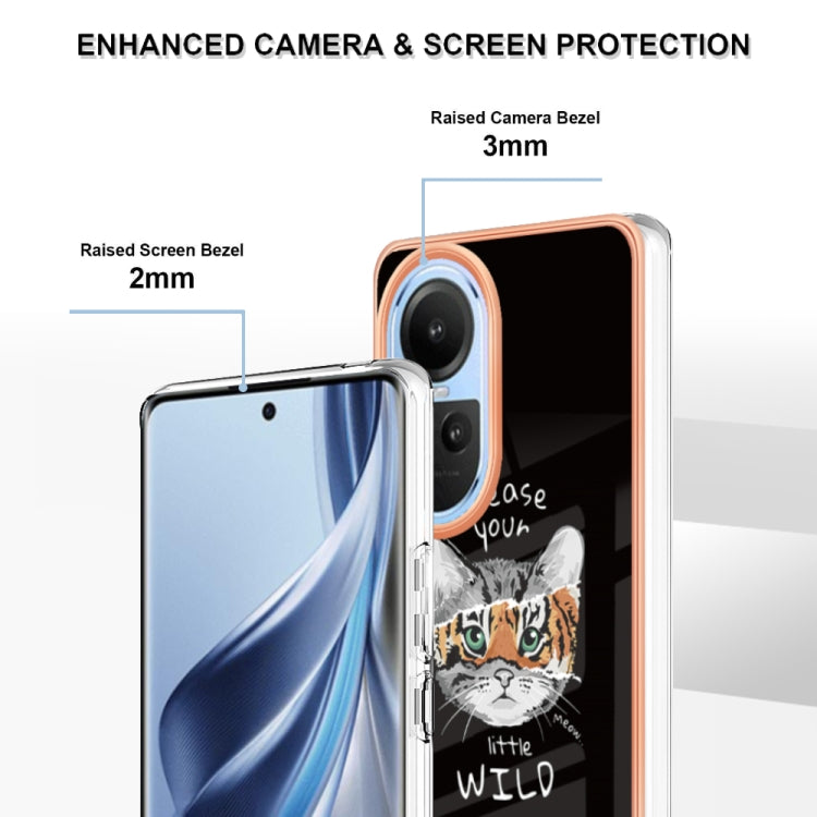 For OPPO Reno10 5G Global Electroplating Marble Dual-side IMD Phone Case(Natural Growth) - OPPO Cases by PMC TechLife | Online Shopping South Africa | PMC TechLife | Buy Now Pay Later Mobicred