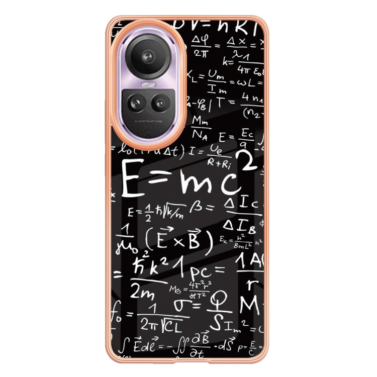 For OPPO Reno10 Pro 5G Global Electroplating Marble Dual-side IMD Phone Case(Equation) - OPPO Cases by PMC TechLife | Online Shopping South Africa | PMC TechLife | Buy Now Pay Later Mobicred