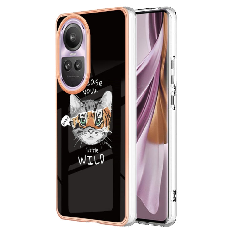 For OPPO Reno10 Pro 5G Global Electroplating Marble Dual-side IMD Phone Case(Natural Growth) - OPPO Cases by PMC TechLife | Online Shopping South Africa | PMC TechLife | Buy Now Pay Later Mobicred