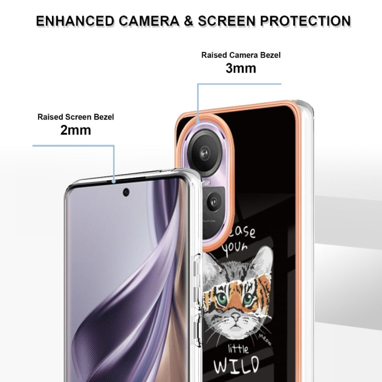 For OPPO Reno10 Pro 5G Global Electroplating Marble Dual-side IMD Phone Case(Natural Growth) - OPPO Cases by PMC TechLife | Online Shopping South Africa | PMC TechLife | Buy Now Pay Later Mobicred