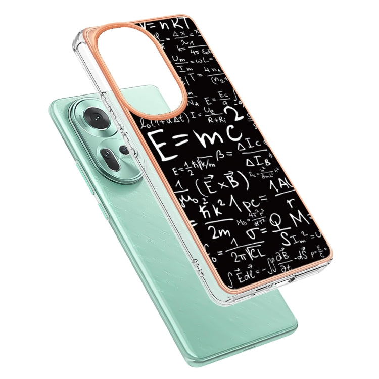 For OPPO Reno11 5G Global Electroplating Marble Dual-side IMD Phone Case(Equation) - Reno11 Cases by PMC TechLife | Online Shopping South Africa | PMC TechLife | Buy Now Pay Later Mobicred