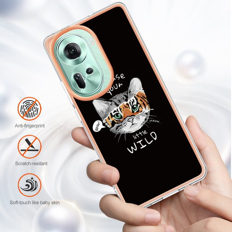 For OPPO Reno11 5G Global Electroplating Marble Dual-side IMD Phone Case(Natural Growth) - Reno11 Cases by PMC TechLife | Online Shopping South Africa | PMC TechLife | Buy Now Pay Later Mobicred