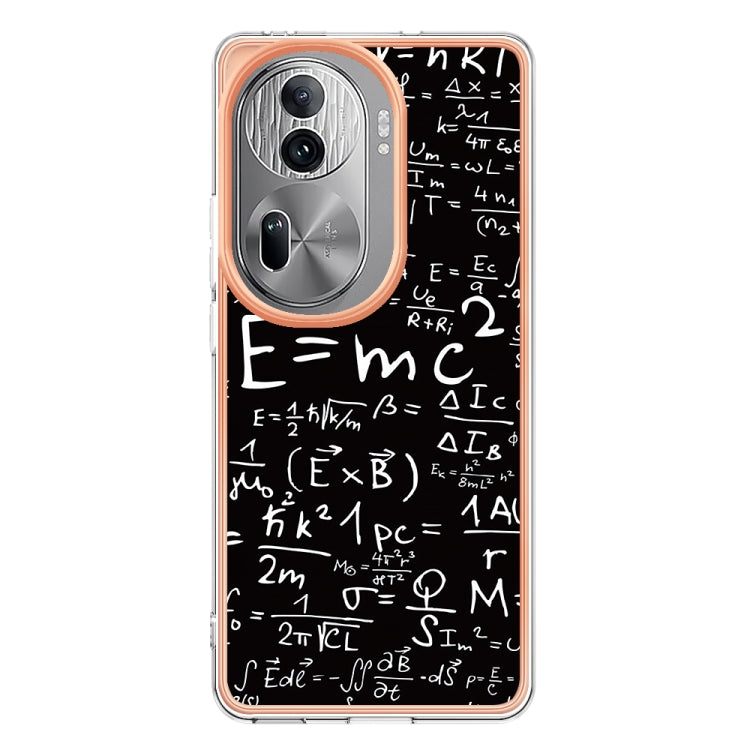 For OPPO Reno11 Pro 5G Global Electroplating Marble Dual-side IMD Phone Case(Equation) - Reno11 Pro Cases by PMC TechLife | Online Shopping South Africa | PMC TechLife | Buy Now Pay Later Mobicred
