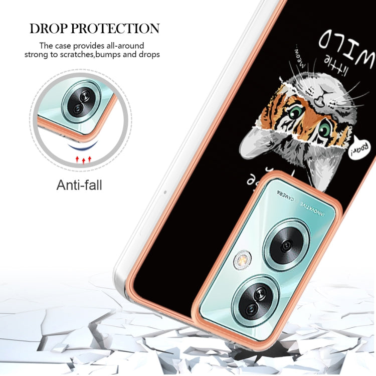 For OPPO A79 5G Global Electroplating Marble Dual-side IMD Phone Case(Natural Growth) - OPPO Cases by PMC TechLife | Online Shopping South Africa | PMC TechLife | Buy Now Pay Later Mobicred