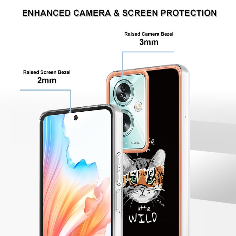 For OPPO A79 5G Global Electroplating Marble Dual-side IMD Phone Case(Natural Growth) - OPPO Cases by PMC TechLife | Online Shopping South Africa | PMC TechLife | Buy Now Pay Later Mobicred