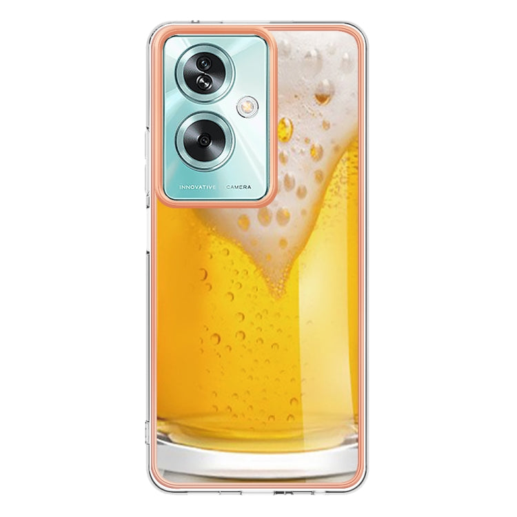 For OPPO A79 5G Global Electroplating Marble Dual-side IMD Phone Case(Draft Beer) - OPPO Cases by PMC TechLife | Online Shopping South Africa | PMC TechLife | Buy Now Pay Later Mobicred