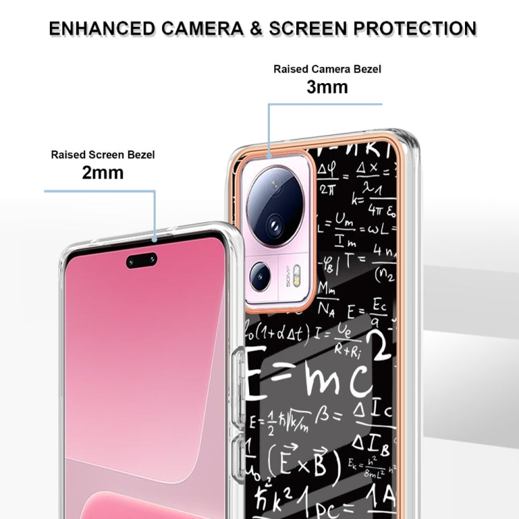 For Xiaomi 13 Lite 5G Electroplating Marble Dual-side IMD Phone Case(Equation) - 13 Lite Cases by PMC TechLife | Online Shopping South Africa | PMC TechLife | Buy Now Pay Later Mobicred