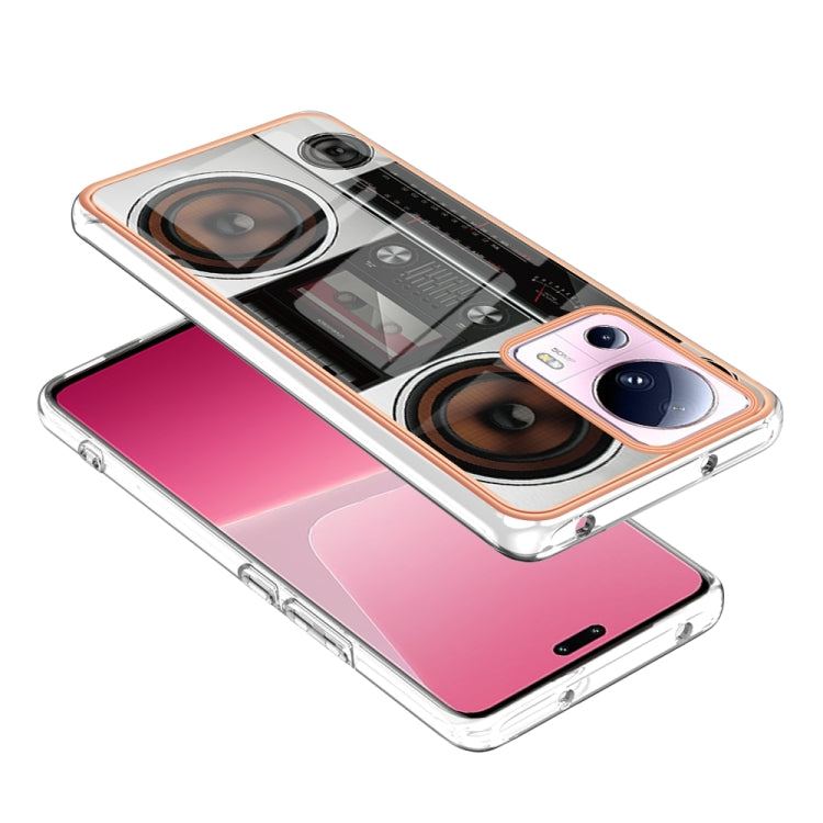 For Xiaomi 13 Lite 5G Electroplating Marble Dual-side IMD Phone Case(Retro Radio) - 13 Lite Cases by PMC TechLife | Online Shopping South Africa | PMC TechLife | Buy Now Pay Later Mobicred