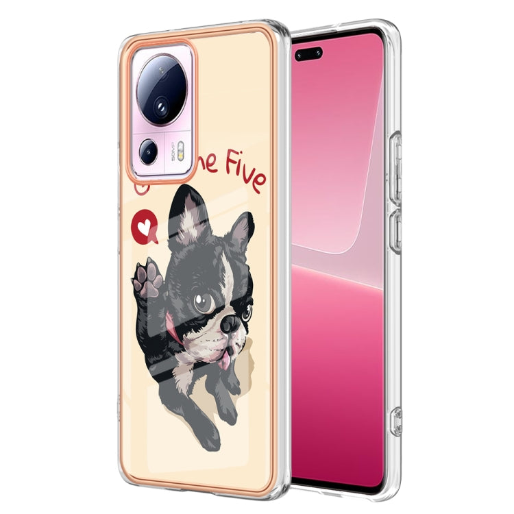 For Xiaomi 13 Lite 5G Electroplating Marble Dual-side IMD Phone Case(Lucky Dog) - 13 Lite Cases by PMC TechLife | Online Shopping South Africa | PMC TechLife | Buy Now Pay Later Mobicred