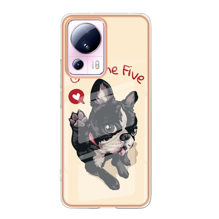 For Xiaomi 13 Lite 5G Electroplating Marble Dual-side IMD Phone Case(Lucky Dog) - 13 Lite Cases by PMC TechLife | Online Shopping South Africa | PMC TechLife | Buy Now Pay Later Mobicred