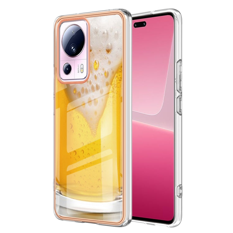 For Xiaomi 13 Lite 5G Electroplating Marble Dual-side IMD Phone Case(Draft Beer) - 13 Lite Cases by PMC TechLife | Online Shopping South Africa | PMC TechLife | Buy Now Pay Later Mobicred