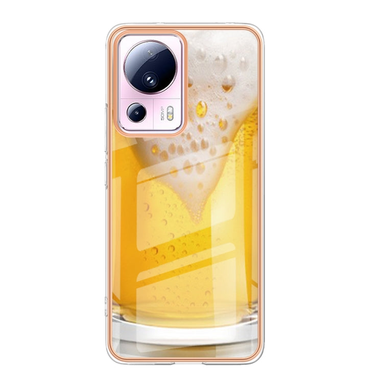 For Xiaomi 13 Lite 5G Electroplating Marble Dual-side IMD Phone Case(Draft Beer) - 13 Lite Cases by PMC TechLife | Online Shopping South Africa | PMC TechLife | Buy Now Pay Later Mobicred