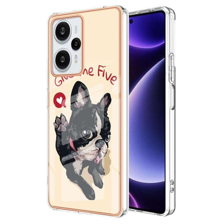 For Xiaomi Poco F5 / Redmi Note 12 Turbo Electroplating Marble Dual-side IMD Phone Case(Lucky Dog) - free shipping - PMC TechLife - Order now!