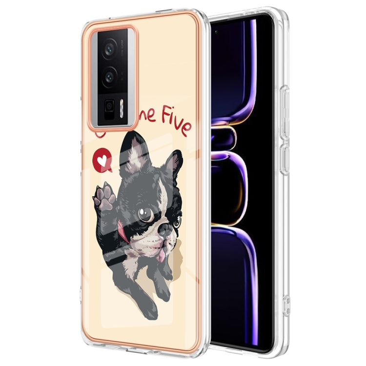 For Xiaomi Poco F5 Pro 5G / Redmi K60 Electroplating Marble Dual-side IMD Phone Case(Lucky Dog) - Xiaomi Cases by PMC TechLife | Online Shopping South Africa | PMC TechLife | Buy Now Pay Later Mobicred