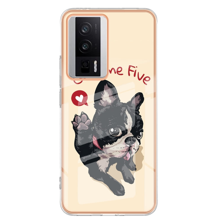 For Xiaomi Poco F5 Pro 5G / Redmi K60 Electroplating Marble Dual-side IMD Phone Case(Lucky Dog) - Xiaomi Cases by PMC TechLife | Online Shopping South Africa | PMC TechLife | Buy Now Pay Later Mobicred