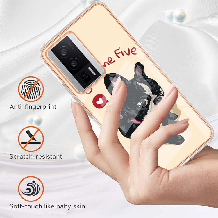 For Xiaomi Poco F5 Pro 5G / Redmi K60 Electroplating Marble Dual-side IMD Phone Case(Lucky Dog) - Xiaomi Cases by PMC TechLife | Online Shopping South Africa | PMC TechLife | Buy Now Pay Later Mobicred