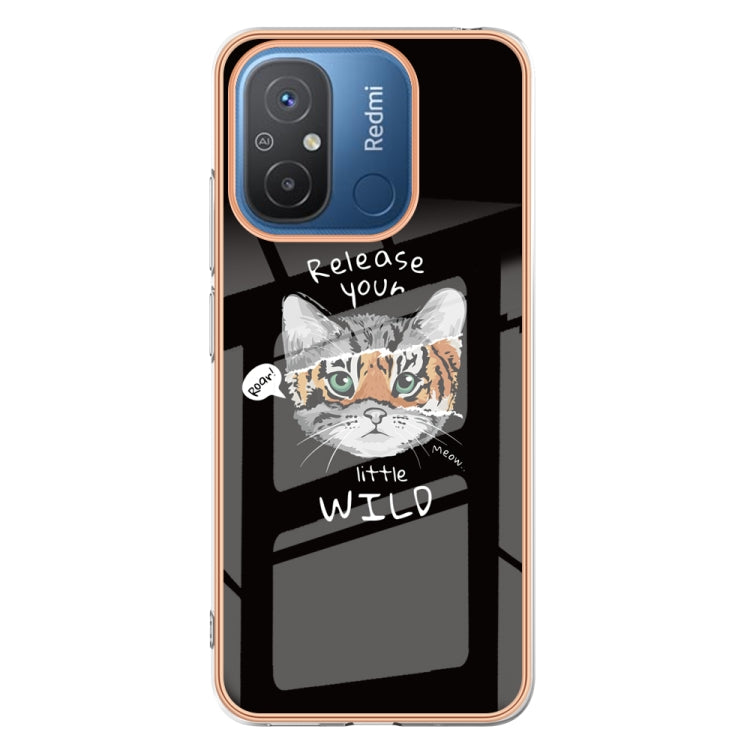 For Xiaomi Redmi 12C / 11A 4G Electroplating Marble Dual-side IMD Phone Case(Natural Growth) - Xiaomi Cases by PMC TechLife | Online Shopping South Africa | PMC TechLife | Buy Now Pay Later Mobicred