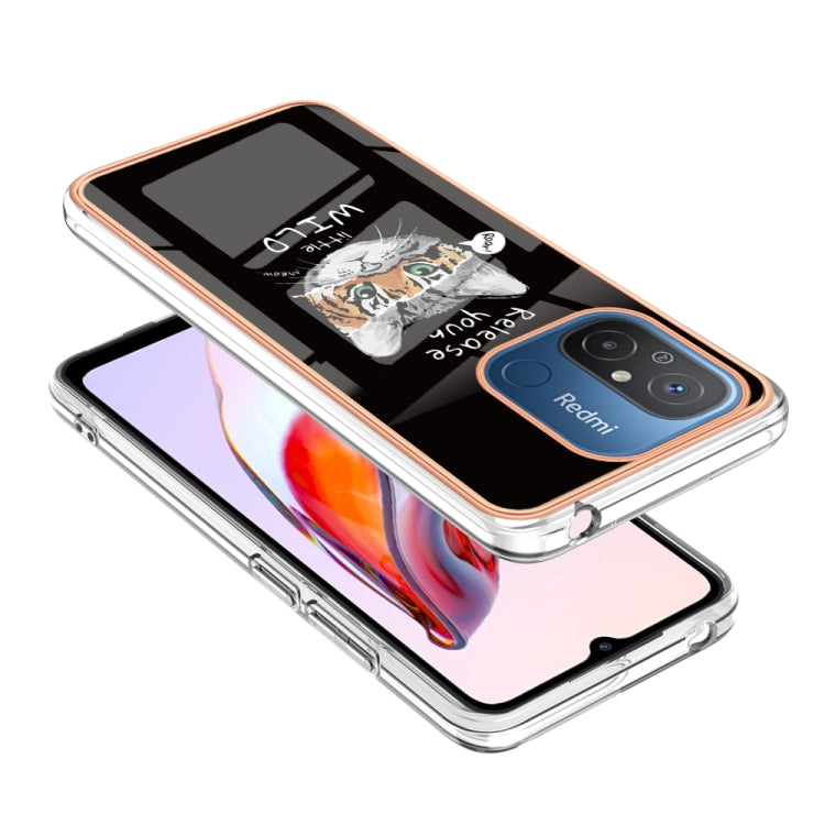For Xiaomi Redmi 12C / 11A 4G Electroplating Marble Dual-side IMD Phone Case(Natural Growth) - Xiaomi Cases by PMC TechLife | Online Shopping South Africa | PMC TechLife | Buy Now Pay Later Mobicred