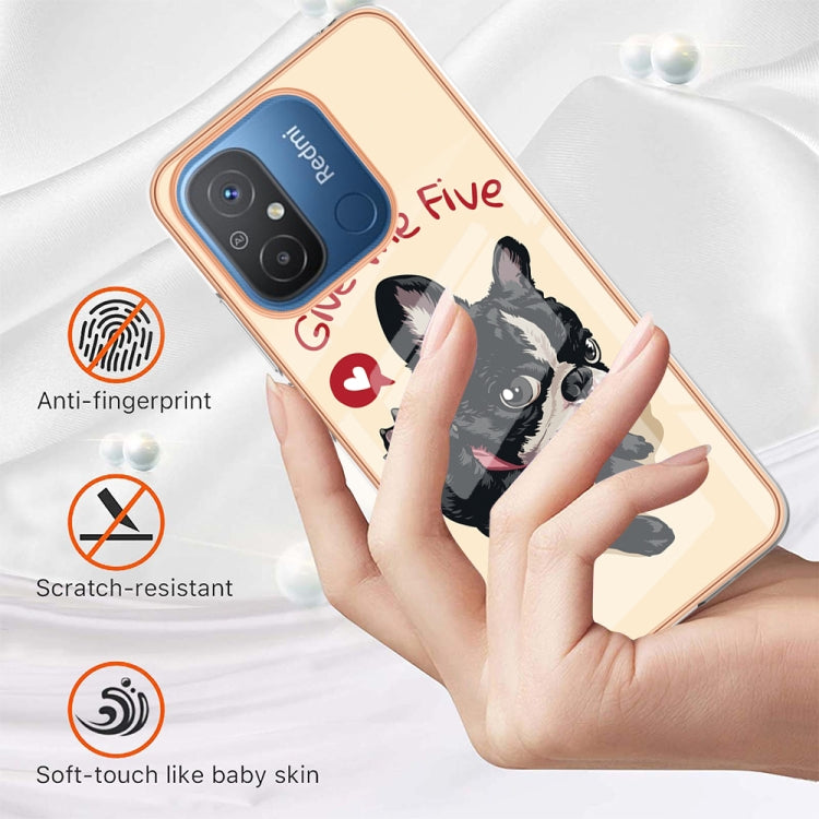 For Xiaomi Redmi 12C / 11A 4G Electroplating Marble Dual-side IMD Phone Case(Lucky Dog) - Xiaomi Cases by PMC TechLife | Online Shopping South Africa | PMC TechLife | Buy Now Pay Later Mobicred