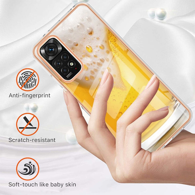 For Xiaomi Redmi Note 11s / Note 11 4G Electroplating Marble Dual-side IMD Phone Case(Draft Beer) - free shipping - PMC TechLife - Order now!
