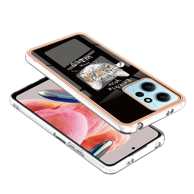 For Xiaomi Redmi Note 12 4G Electroplating Marble Dual-side IMD Phone Case(Natural Growth) - Xiaomi Cases by PMC TechLife | Online Shopping South Africa | PMC TechLife | Buy Now Pay Later Mobicred