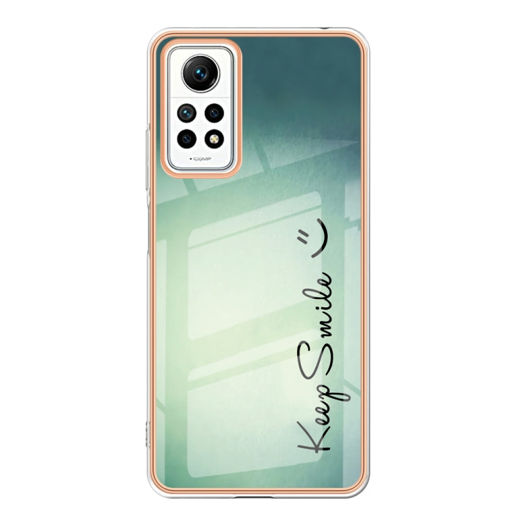 For Xiaomi Redmi Note 12 Pro 4G Global Electroplating Marble Dual-side IMD Phone Case(Smile) - Xiaomi Cases by PMC TechLife | Online Shopping South Africa | PMC TechLife | Buy Now Pay Later Mobicred