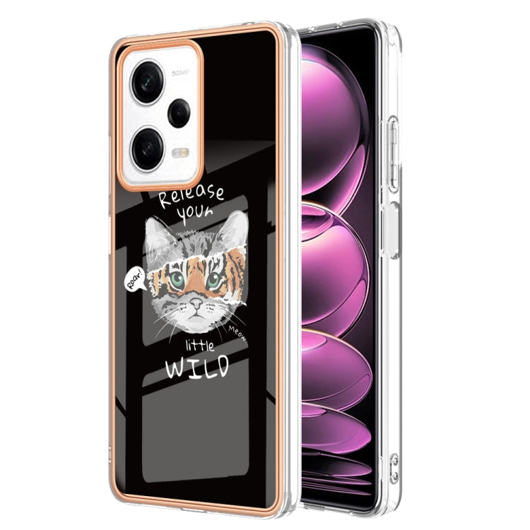 For Xiaomi Redmi Note 12 Pro 5G Global Electroplating Marble Dual-side IMD Phone Case(Natural Growth) - Xiaomi Cases by PMC TechLife | Online Shopping South Africa | PMC TechLife | Buy Now Pay Later Mobicred