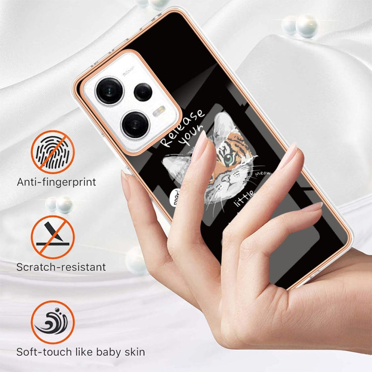 For Xiaomi Redmi Note 12 Pro 5G Global Electroplating Marble Dual-side IMD Phone Case(Natural Growth) - Xiaomi Cases by PMC TechLife | Online Shopping South Africa | PMC TechLife | Buy Now Pay Later Mobicred