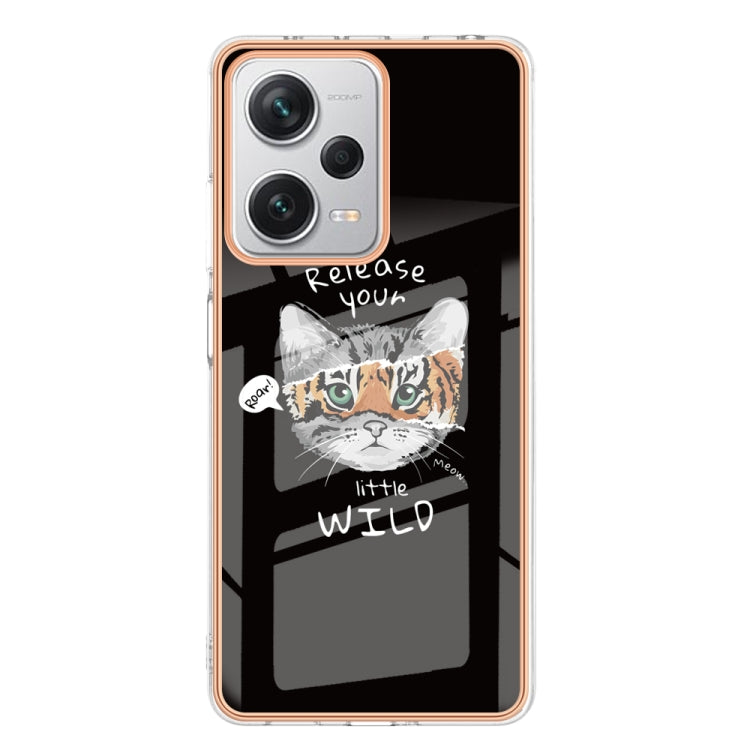For Xiaomi Redmi Note 12 Pro+ Global Electroplating Marble Dual-side IMD Phone Case(Natural Growth) - Xiaomi Cases by PMC TechLife | Online Shopping South Africa | PMC TechLife | Buy Now Pay Later Mobicred
