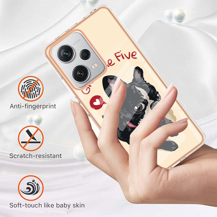 For Xiaomi Redmi Note 12 Pro+ Global Electroplating Marble Dual-side IMD Phone Case(Lucky Dog) - Xiaomi Cases by PMC TechLife | Online Shopping South Africa | PMC TechLife | Buy Now Pay Later Mobicred