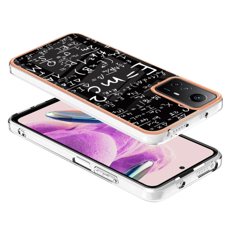 Xiaomi Redmi Note 12S 4G Electroplating Marble Dual-side IMD Phone Case(Equation) - Xiaomi Cases by PMC TechLife | Online Shopping South Africa | PMC TechLife | Buy Now Pay Later Mobicred