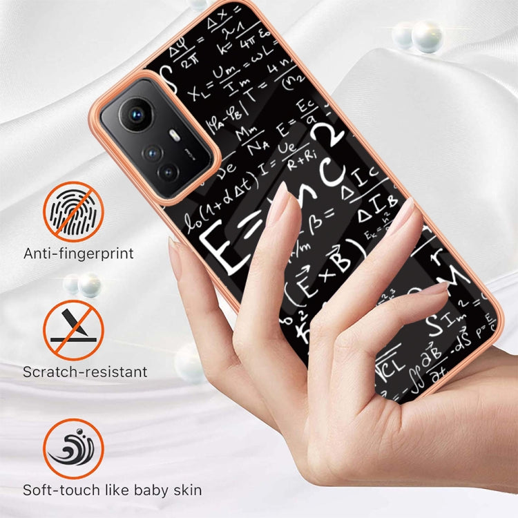 Xiaomi Redmi Note 12S 4G Electroplating Marble Dual-side IMD Phone Case(Equation) - Xiaomi Cases by PMC TechLife | Online Shopping South Africa | PMC TechLife | Buy Now Pay Later Mobicred