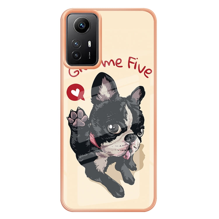 Xiaomi Redmi Note 12S 4G Electroplating Marble Dual-side IMD Phone Case(Lucky Dog) - Xiaomi Cases by PMC TechLife | Online Shopping South Africa | PMC TechLife | Buy Now Pay Later Mobicred