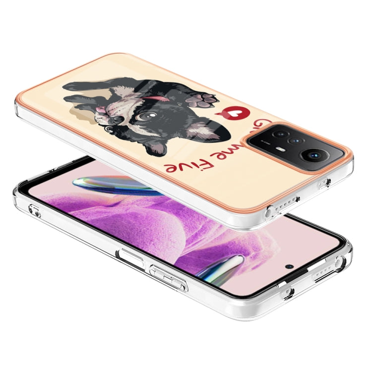 Xiaomi Redmi Note 12S 4G Electroplating Marble Dual-side IMD Phone Case(Lucky Dog) - Xiaomi Cases by PMC TechLife | Online Shopping South Africa | PMC TechLife | Buy Now Pay Later Mobicred