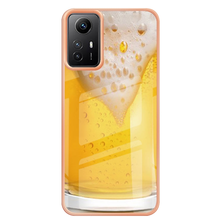 Xiaomi Redmi Note 12S 4G Electroplating Marble Dual-side IMD Phone Case(Draft Beer) - Xiaomi Cases by PMC TechLife | Online Shopping South Africa | PMC TechLife | Buy Now Pay Later Mobicred