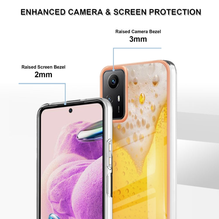 Xiaomi Redmi Note 12S 4G Electroplating Marble Dual-side IMD Phone Case(Draft Beer) - Xiaomi Cases by PMC TechLife | Online Shopping South Africa | PMC TechLife | Buy Now Pay Later Mobicred