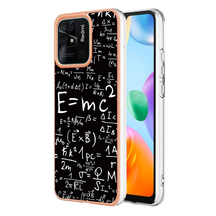 For Xiaomi Redmi 10C Electroplating Marble Dual-side IMD Phone Case(Equation) - Xiaomi Cases by PMC TechLife | Online Shopping South Africa | PMC TechLife | Buy Now Pay Later Mobicred