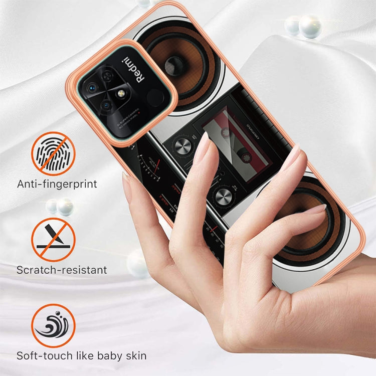 For Xiaomi Redmi 10C Electroplating Marble Dual-side IMD Phone Case(Retro Radio) - free shipping - PMC TechLife - Order now!
