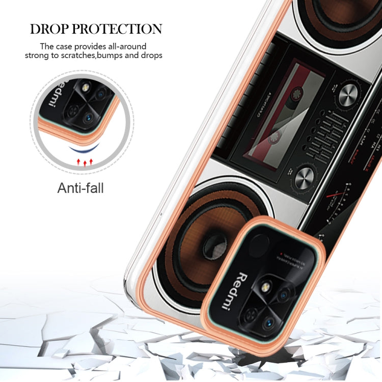 For Xiaomi Redmi 10C Electroplating Marble Dual-side IMD Phone Case(Retro Radio) - free shipping - PMC TechLife - Order now!