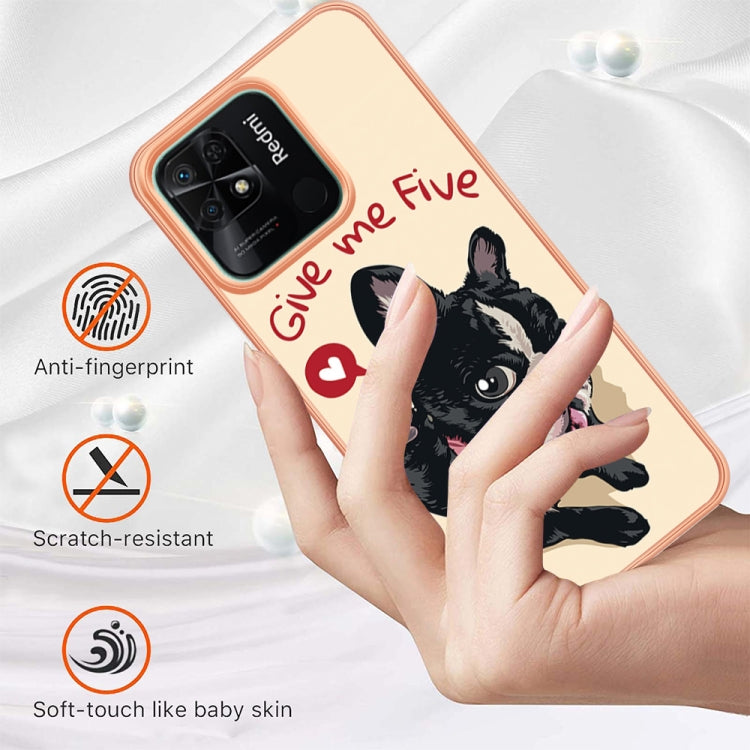 For Xiaomi Redmi 10C Electroplating Marble Dual-side IMD Phone Case(Lucky Dog) - Xiaomi Cases by PMC TechLife | Online Shopping South Africa | PMC TechLife | Buy Now Pay Later Mobicred