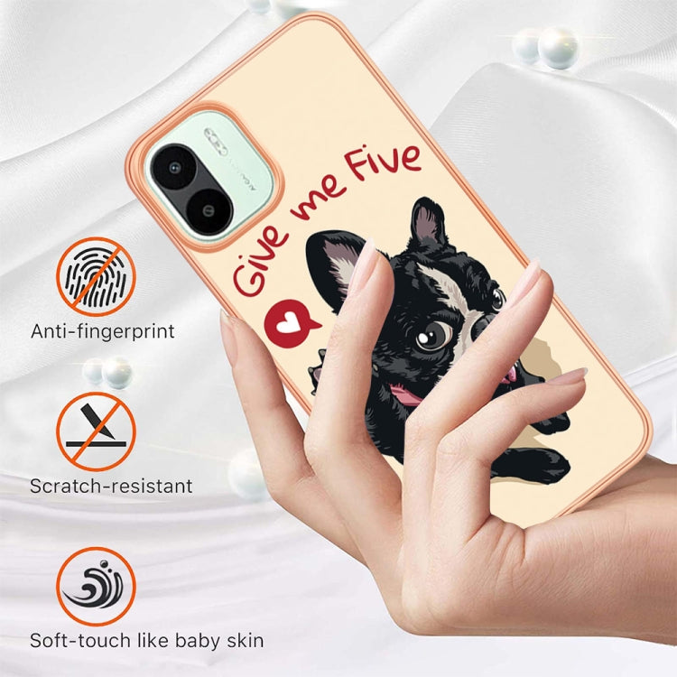 For Xiaomi Redmi A1 Electroplating Marble Dual-side IMD Phone Case(Lucky Dog) - Xiaomi Cases by PMC TechLife | Online Shopping South Africa | PMC TechLife | Buy Now Pay Later Mobicred