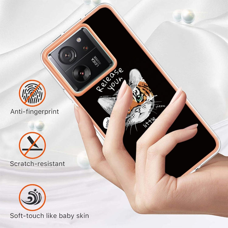 For Xiaomi 13T/13T Pro Electroplating Marble Dual-side IMD Phone Case(Natural Growth) - Xiaomi Cases by PMC TechLife | Online Shopping South Africa | PMC TechLife | Buy Now Pay Later Mobicred