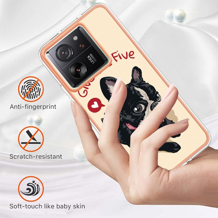 For Xiaomi 13T/13T Pro Electroplating Marble Dual-side IMD Phone Case(Lucky Dog) - Xiaomi Cases by PMC TechLife | Online Shopping South Africa | PMC TechLife | Buy Now Pay Later Mobicred