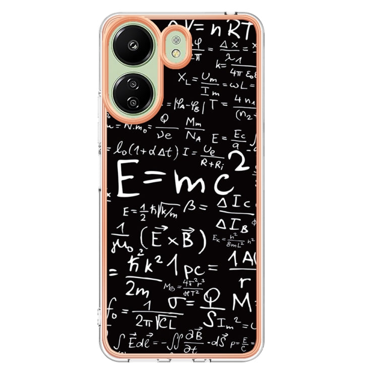 For Xiaomi Redmi 13C 4G Electroplating Marble Dual-side IMD Phone Case(Equation) - 13C Cases by PMC TechLife | Online Shopping South Africa | PMC TechLife | Buy Now Pay Later Mobicred